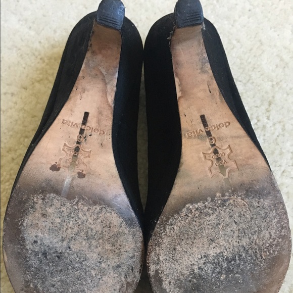 Dolce Vita Hayword Black Suede Platform Pumps sz 6 - Picture 4 of 4