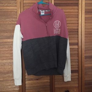 High low half zip