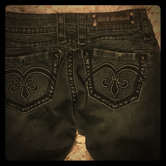 Rock Revival navy denim skinny jeans