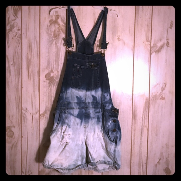 jean short overalls
