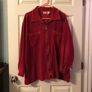 Corduroy zip up jacket
