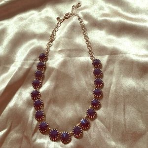 J. Crew statement necklace navy and gold