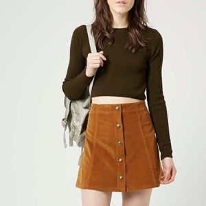 NWT topshop corduroy skirt