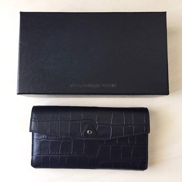 Alexander Wang croco embossed wallet