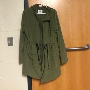 Long Green Military Style Jacket