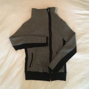 Anthropologie funnel neck sweater jacket