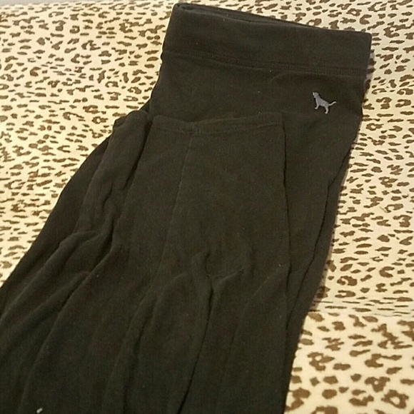Pink black leggings