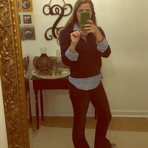 Navy Polo Ralph Lauren Cropped Sweatshirt