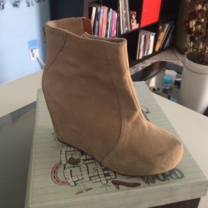 Jeffrey Campbell Nude Suede Boots