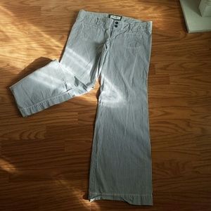 Blue and white pinstripe sailor pants