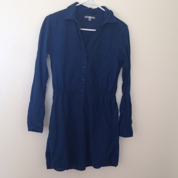 Uniqlo NAVY cotton linen shirt dress - Picture 3 of 4
