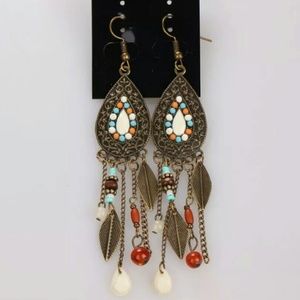 Boho Beaded Dangle Earrings