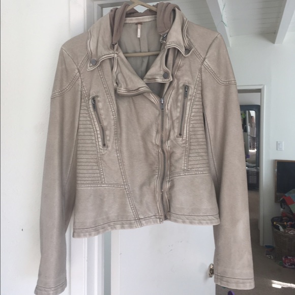 Free People Vegan Leather Moto Jacket