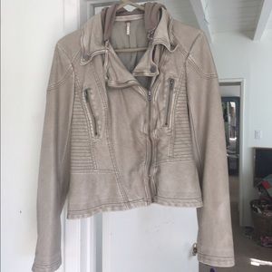 Free People Vegan Leather Moto Jacket