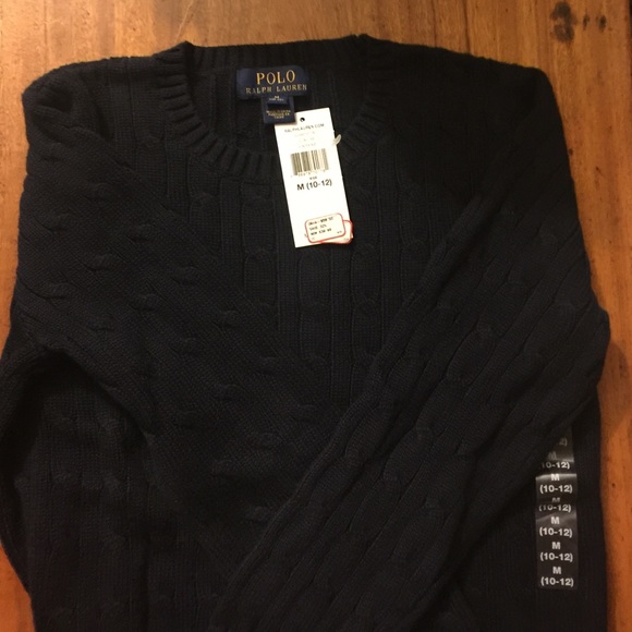 Boys dark Navy Polo sweater size 10/12