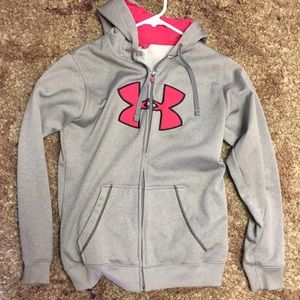 Grey under armour zip up
