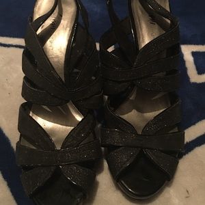Black sparkles heels
