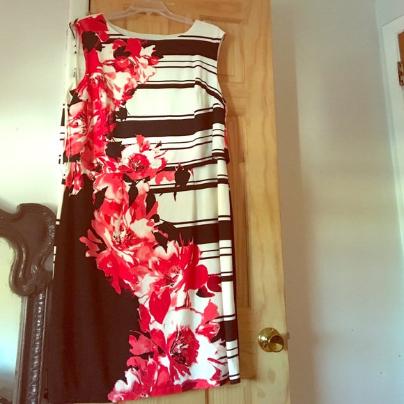 Striped/floral dress