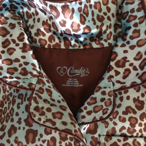 Candies leopard print silk Jammie's