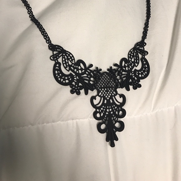 Matte Black Statement Necklace
