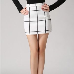Plaid bodycon skirt from shein