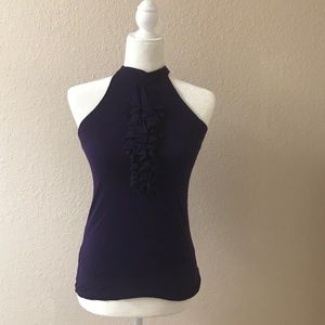 Deep Purple Ruffled Tank