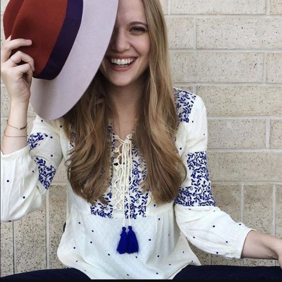 NWT Vanessa Virginia Libra Peasant Blouse - Picture 3 of 4