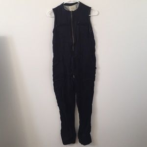Anthropologie Navy Jumpsuit