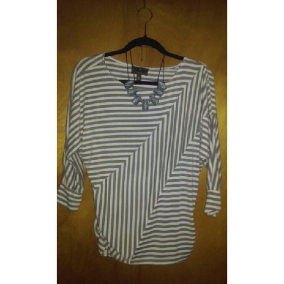 Cute gray and white stripped shirt