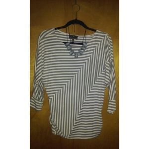 Cute gray and white stripped shirt