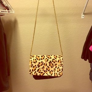 Cheetah print cross over bag