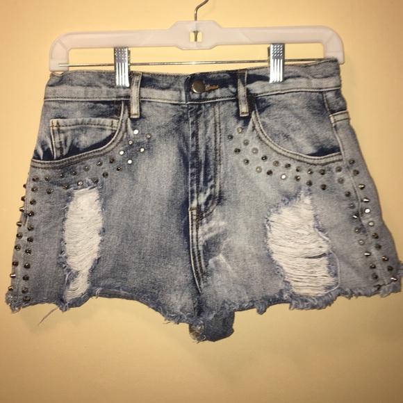 Distressed Jean Shorts