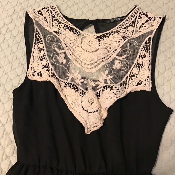 Open back, lace front black dress!