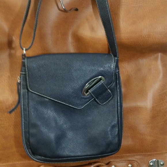 Blue Vera Pelle leather shoulder bag