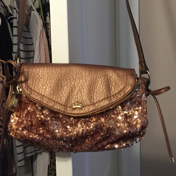 Sequin cross body purse