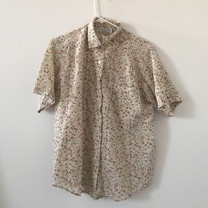 Floral short sleeve blouse