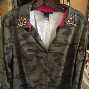 Lane Bryant Camouflage Top