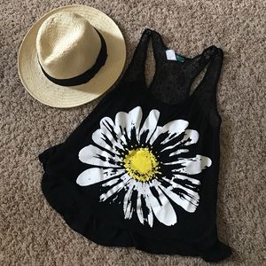 Daisy print crop top