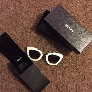 white Prada sunglasses
