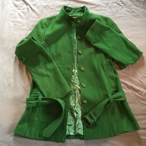 NWOT Tulle Emerald Wool Pea Coat