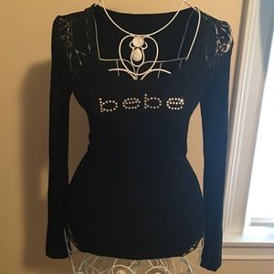 Bebe black with lace top