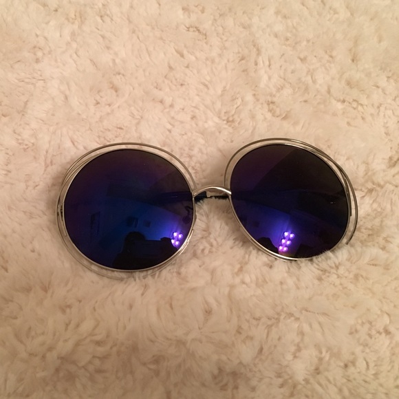 Chic Oversized Circle mirrored Sunglasses