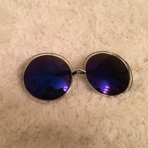 Chic Oversized Circle mirrored Sunglasses