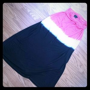 Tried color maxi skirt