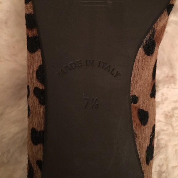 Mercantile Fiorentini Cheetah Fur Flats - Picture 3 of 4