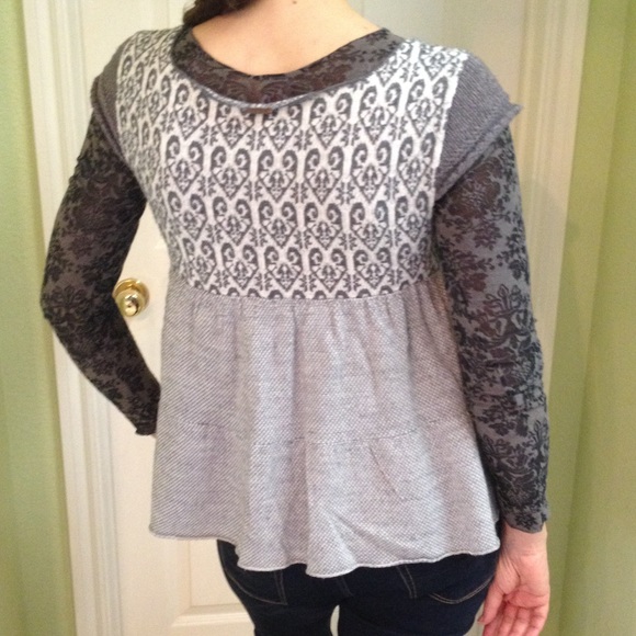 Free people sweater tee vest knit top - Picture 2 of 4
