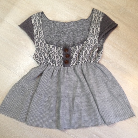Free people sweater tee vest knit top - Picture 3 of 4