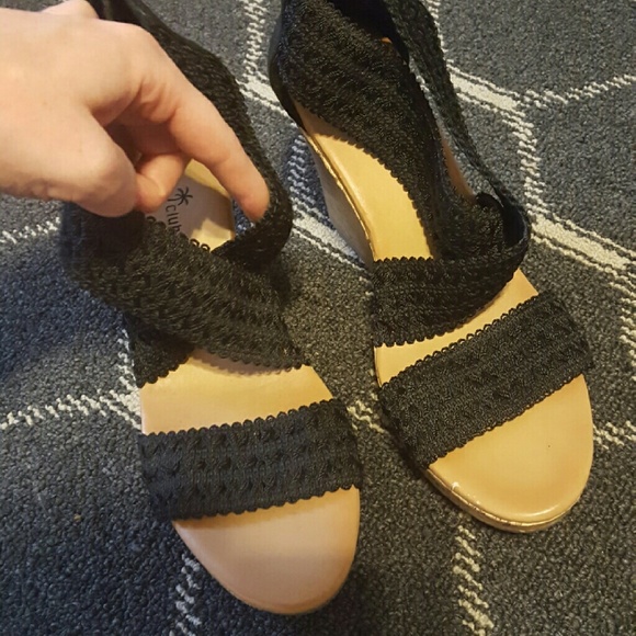 Black Montego Bay Club Wedges