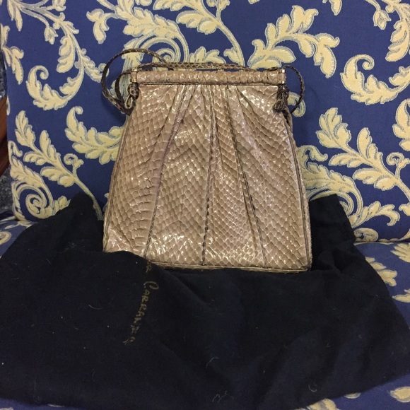 Judith Leiber snakeskin handbag