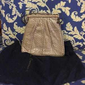 Judith Leiber snakeskin handbag